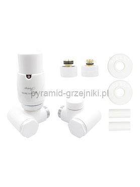 Zawór termostatyczny INTEGRA All in One - biały pex 16 mm lewy 
