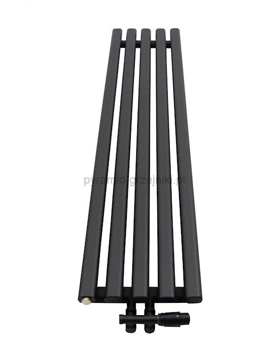 Grzejnik pionowy dekoracyjny LAZUR - 330/1000 mm czarny strukturalny 