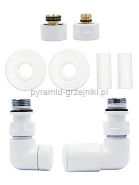 Zawór regulacyjny Vision All in One - biały mat alu-pex - PEX 16mm prawy 