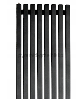 Grzejnik pionowy dekoracyjny LAZUR - 540/1000 mm czarny strukturalny 
