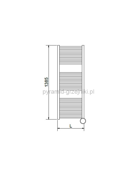 Grzejnik elektryczny łazienkowy LISA - biały 1385/400 mm 