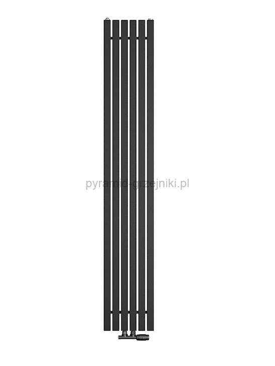 Grzejnik pionowy dekoracyjny LUXAR - 290/1200 czarny 